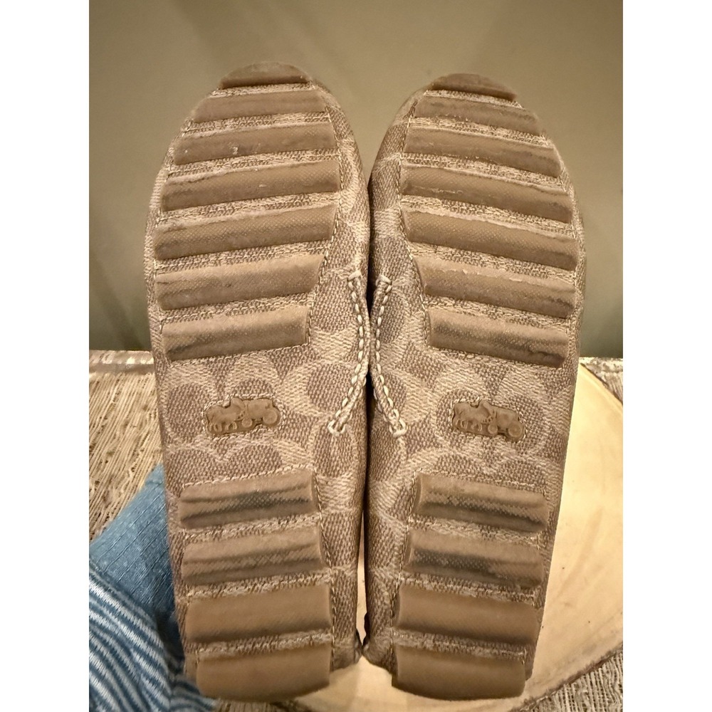 Coach Crosby Turnlock Driver Loafer Moccasin Signature Coated Canvas Women's 7.5 - Picture 12 of 16